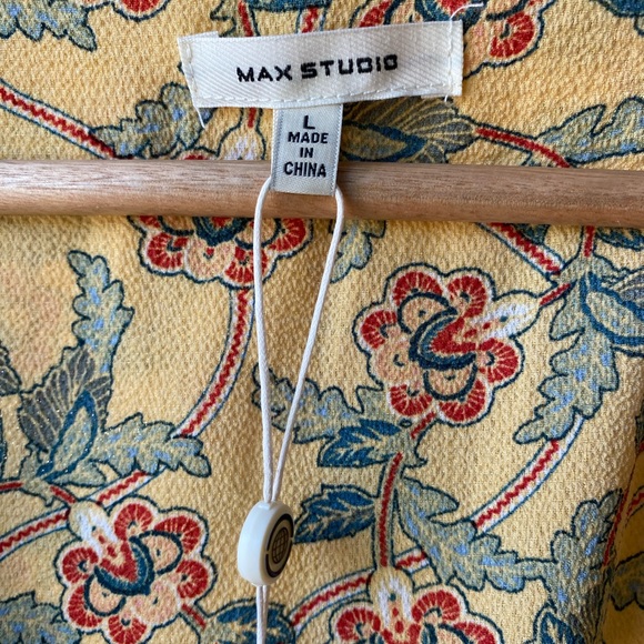 Max Studio Patterned Ruffle Wrap Midi Dress - Picture 8 of 10